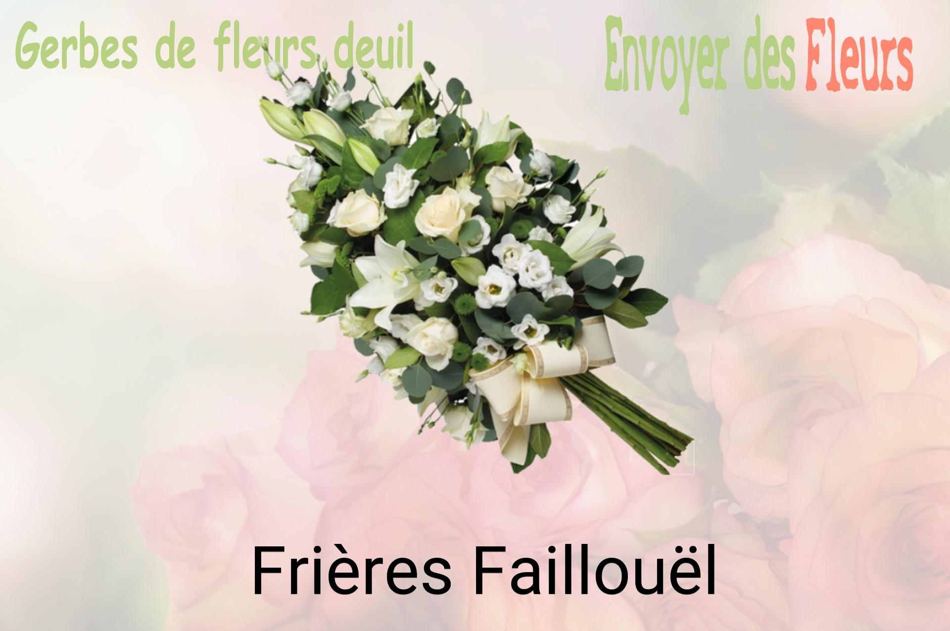Gerbe de fleurs de deuil livrée à Frières-Faillouël